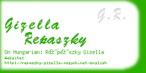 gizella repaszky business card